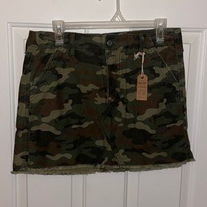 Army Print Skirt